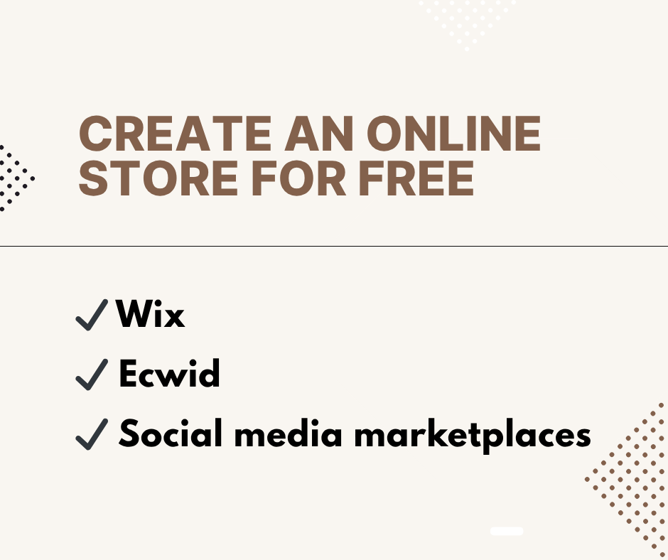 Create an online store for free
